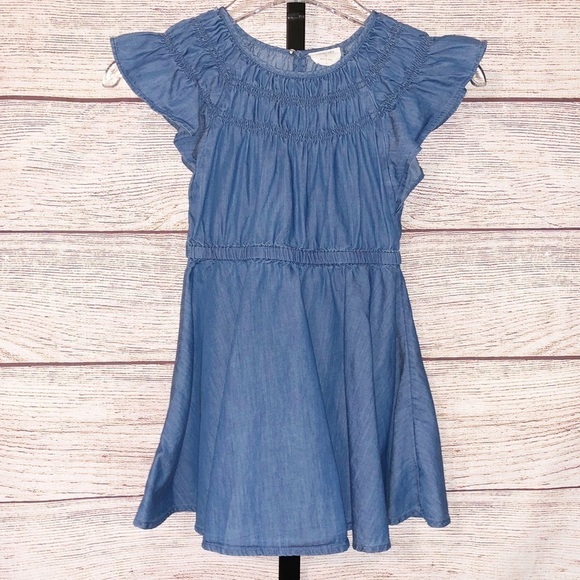 Crewcuts Chambray Blue Dress Size 4 - Picture 1 of 10